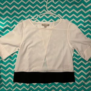 Banana Republic Sheer White Blouse